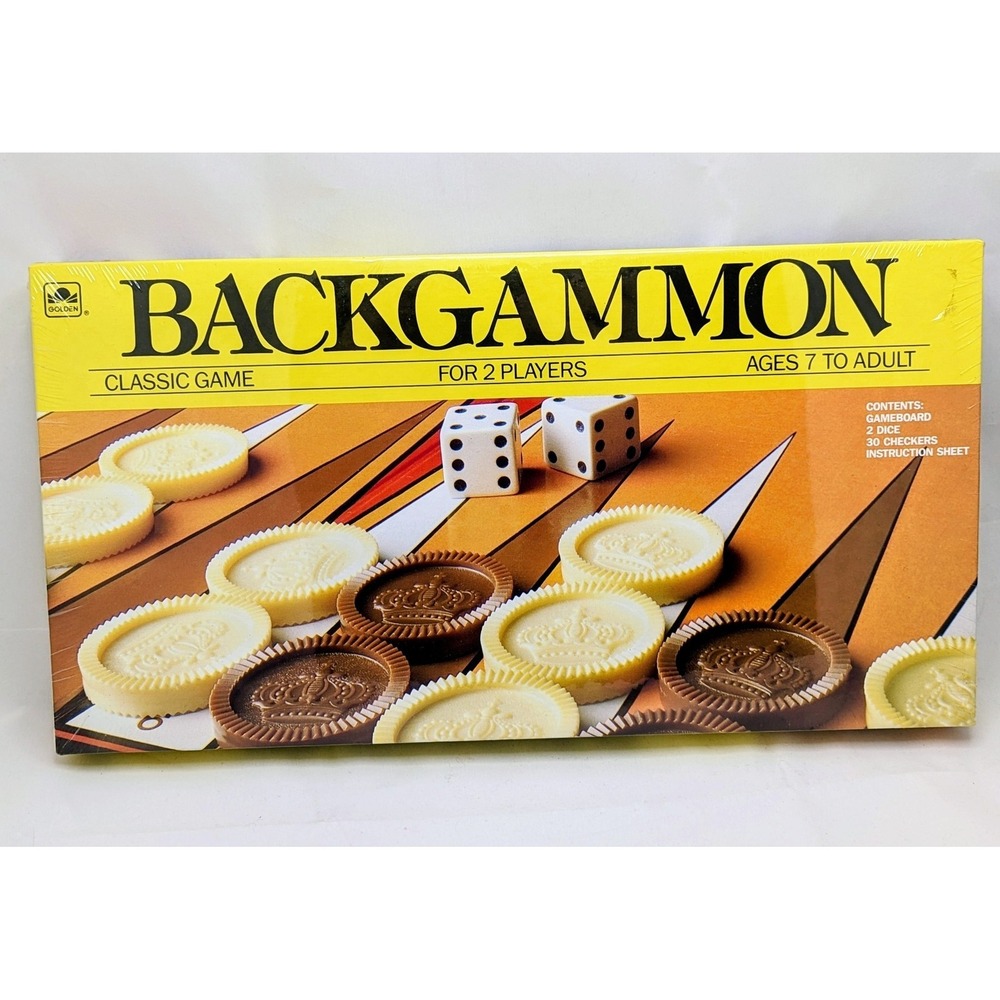 1989 Golden Whitman Western Publishing 4832-5 Backgammon Classic Game USA